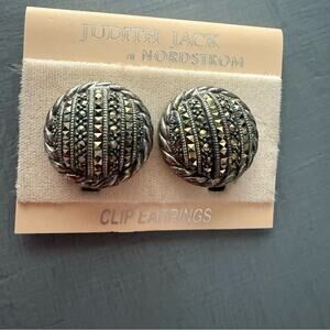 Judith Jack 925 Sterling Silver Clip on Earrings